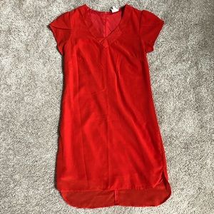 Red Short Summer Dress Size XS